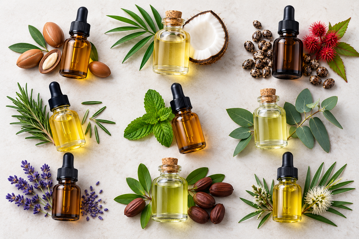 9 Oils that Help Promote Healthy Hair Growth