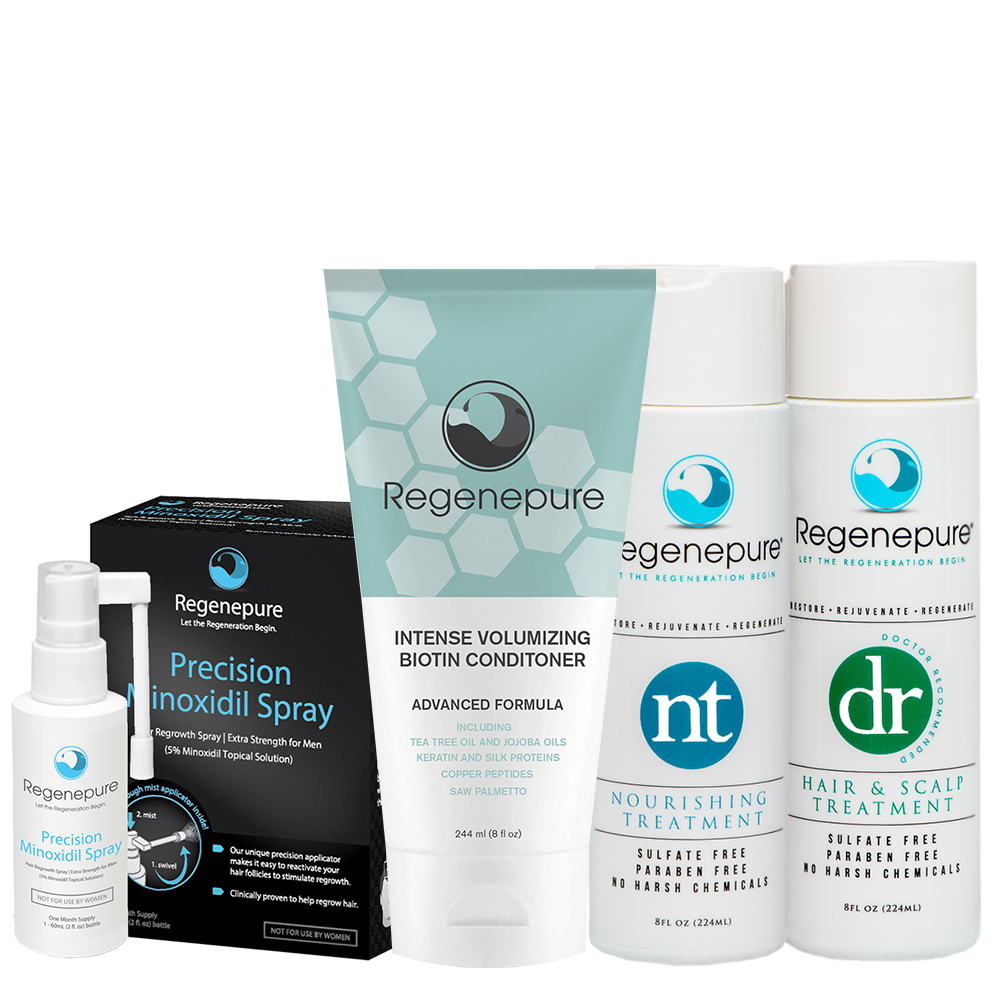 Regenepure Complete System for Him (DR + NT + Biotin Conditioner + Minoxidil)